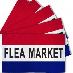 Flea Market Patriotic 3' x 5' Polyester Flag - 5 pack